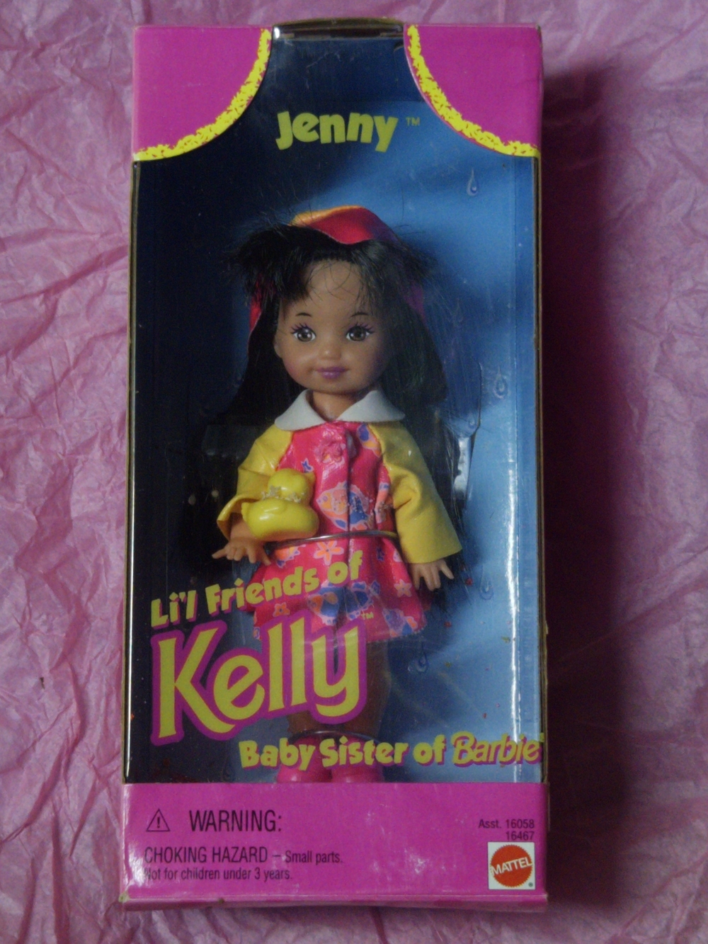 NRFB Vintage 1996 Mattel Barbie Li'l Friends of Kelly Raincoat Jenny Doll